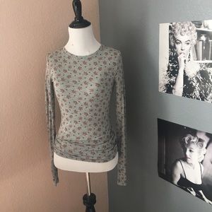 Long sleeved floral shirt